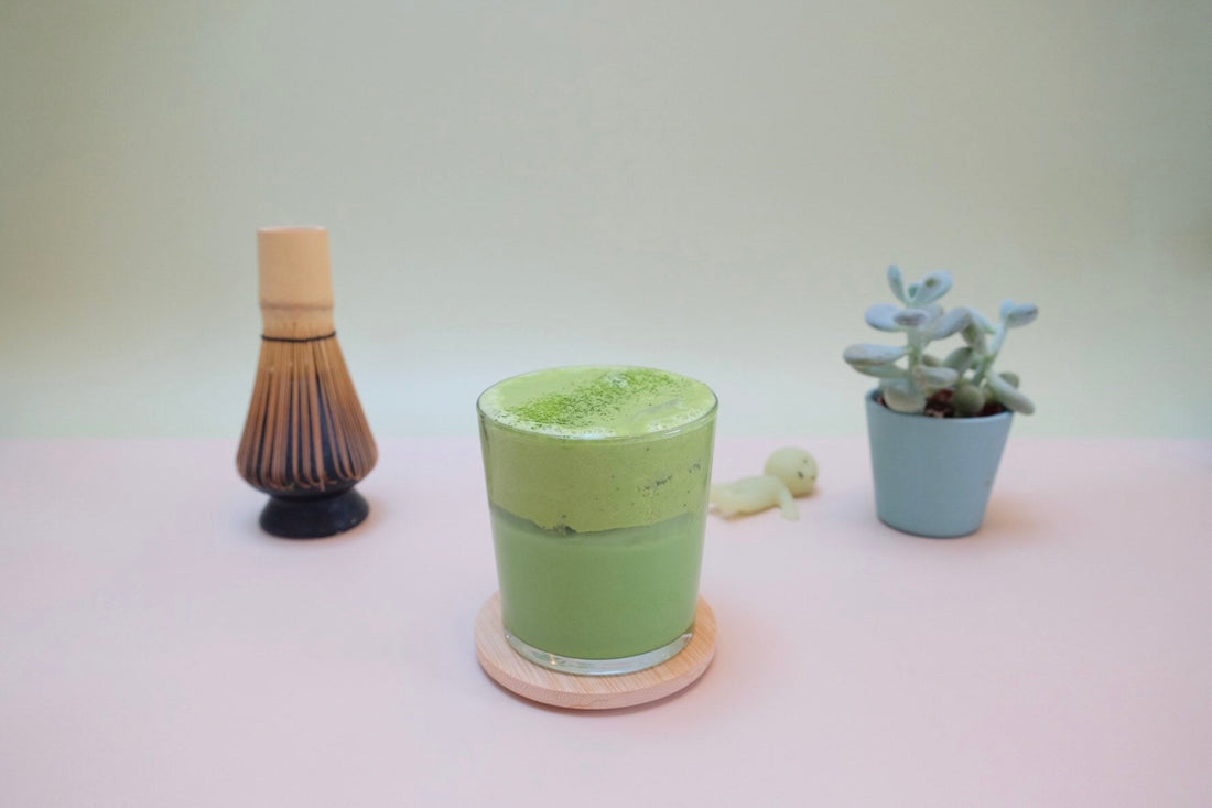 Matcha latte double et mousse matcha