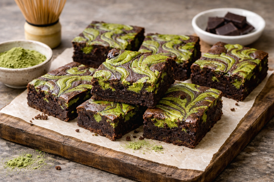 Brownies marbrés chocolat & matcha