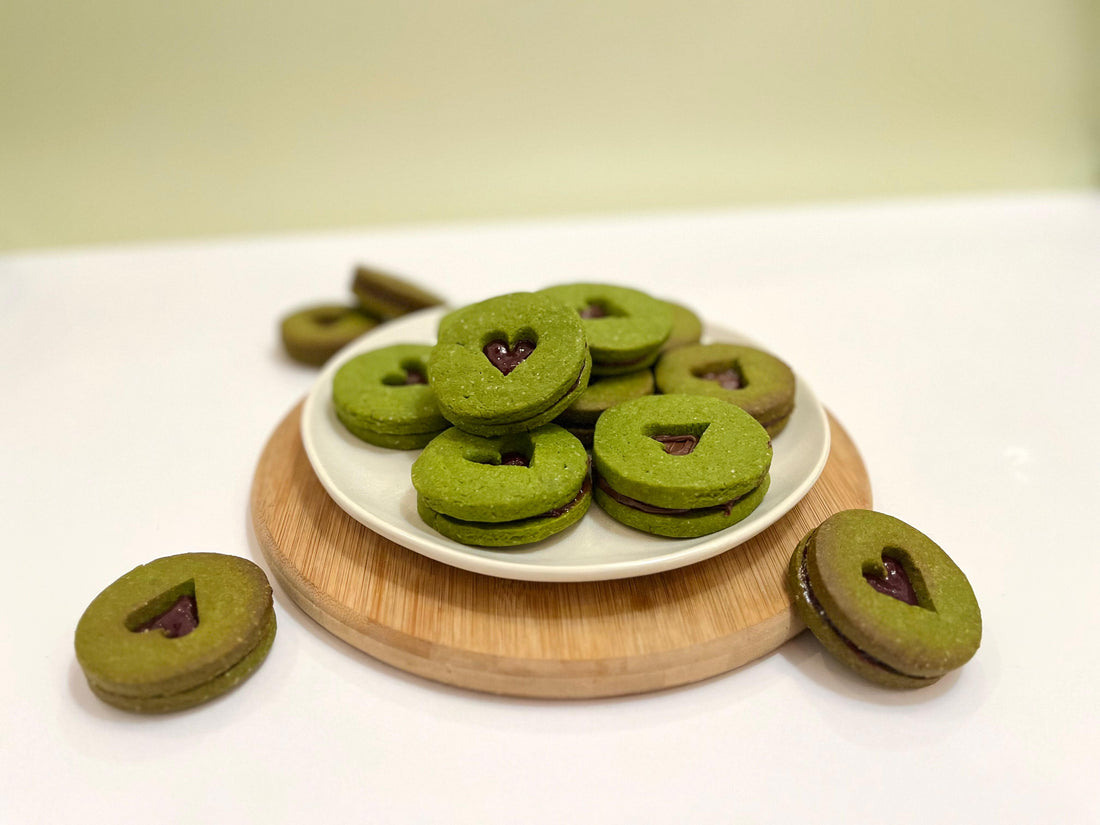 Biscuits au matcha fourrés