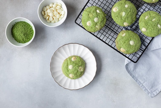 Cookies au matcha et chocolat blanc